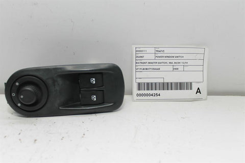 Renault, Trafic Power Window Switch Rh Front (Master Switch) X83 04/04 12/14