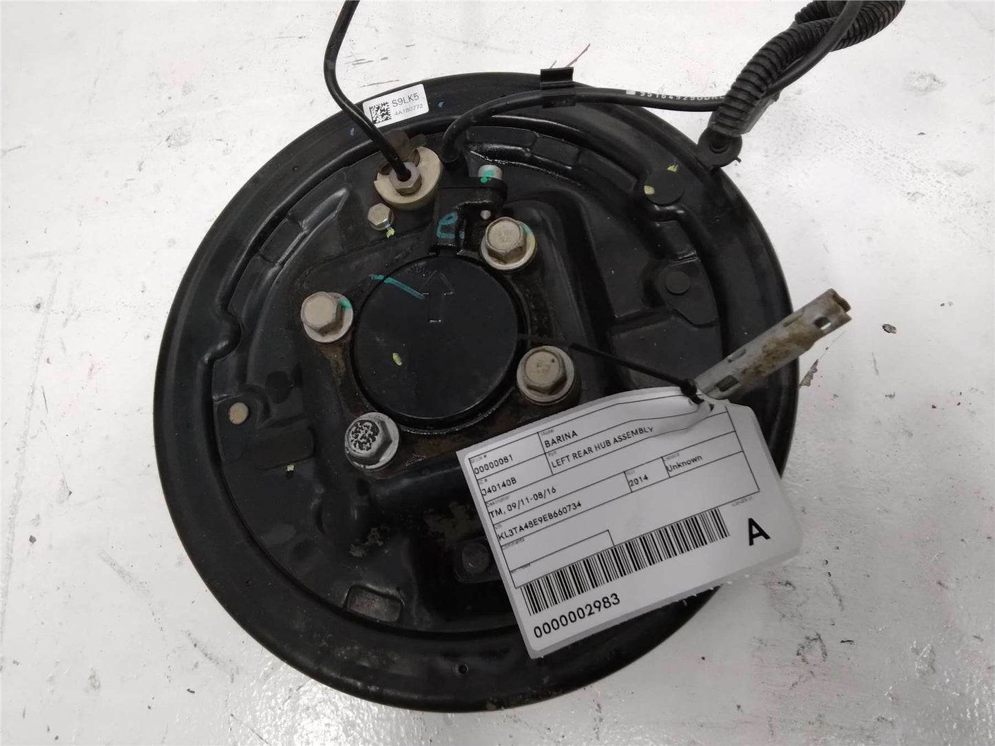 Holden, Barina Left Rear Hub Assembly Tm 09/11 08/16