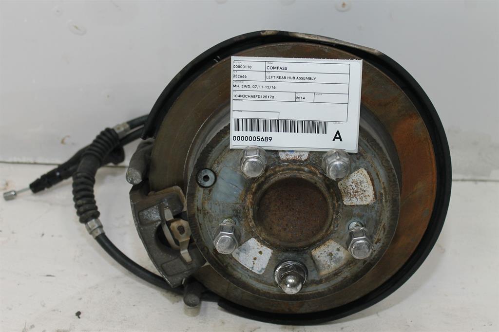 Jeep, Compass Left Rear Hub Assembly Mk 2Wd 07/11 12/16