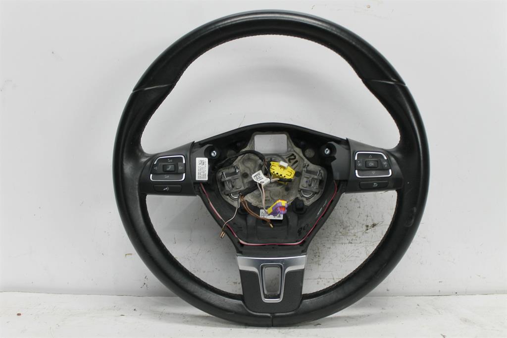 Used Volkswagen, Passat Steering Wheel 3C/Mk6/3Cc B6 B7 Square Buttons 03/06 05/15 2014 – image 1 - All Good Parts