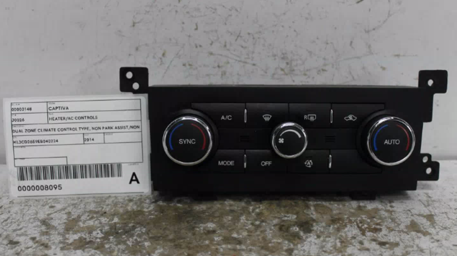 Holden, Captiva Heater/Ac Controls Dual Zone Climate Control Type Non Park Assist/Non Rear A/C Button Type Cg 01/14 06/18