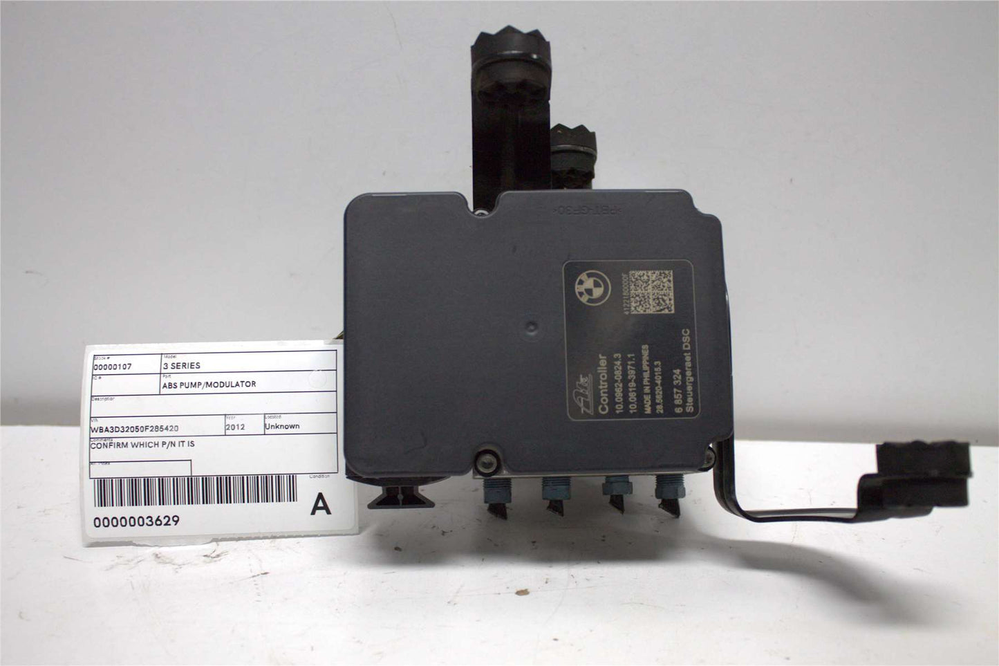 BMW, 3 Series Abs Pump/Modulator F30 Sedan P/N 34516857323 11/11 02/19