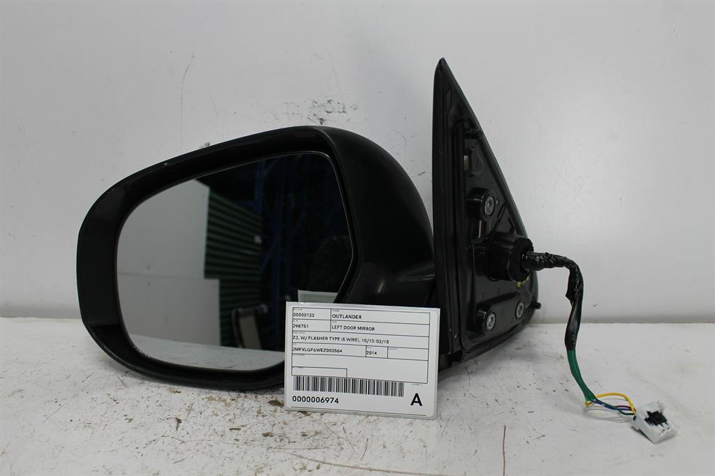 Mitsubishi, Outlander Left Door Mirror Zj W/ Flasher Type (5 Wire) 10/12 03/15