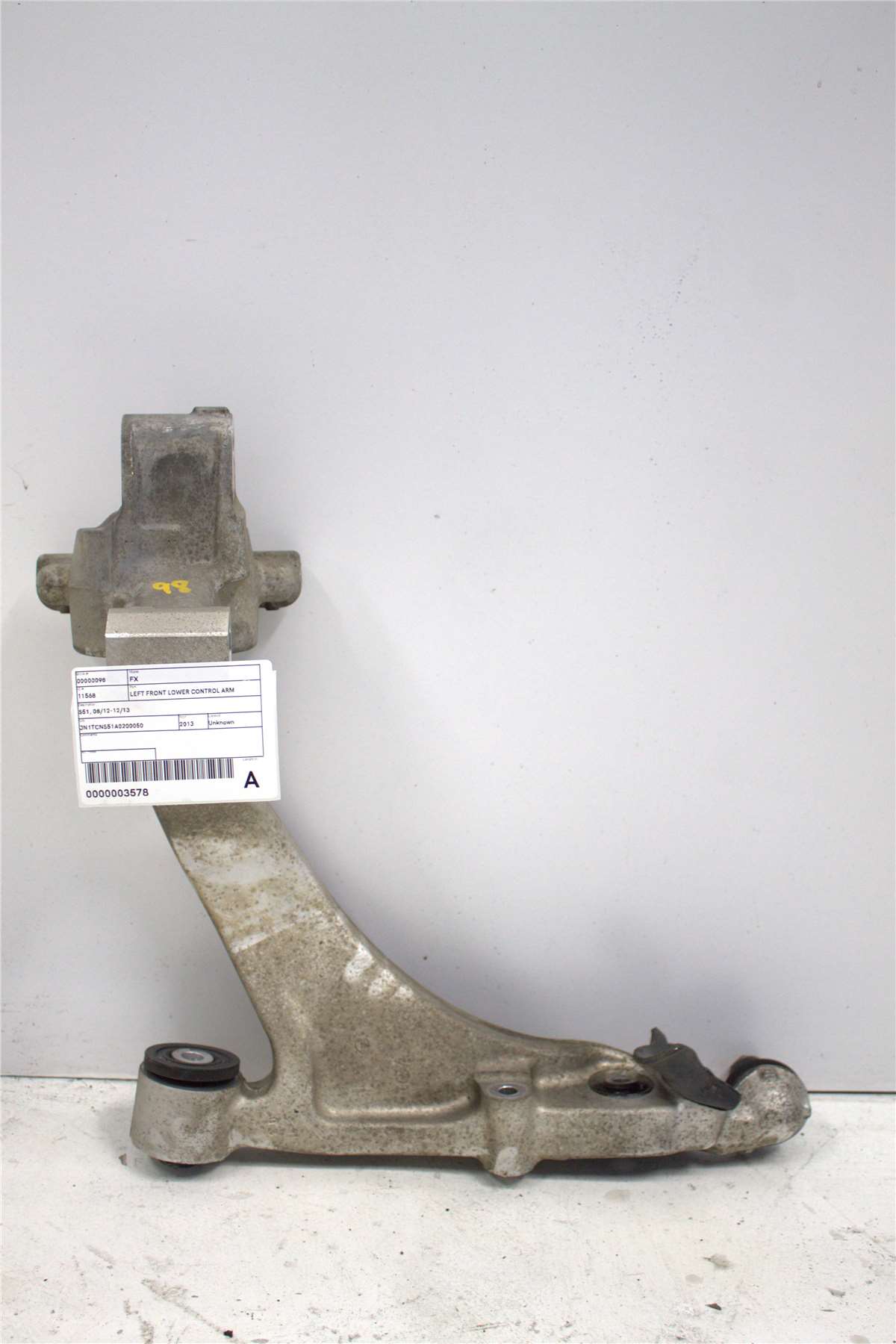 Infiniti, FX37 Left Front Lower Control Arm S51 08/12 12/13