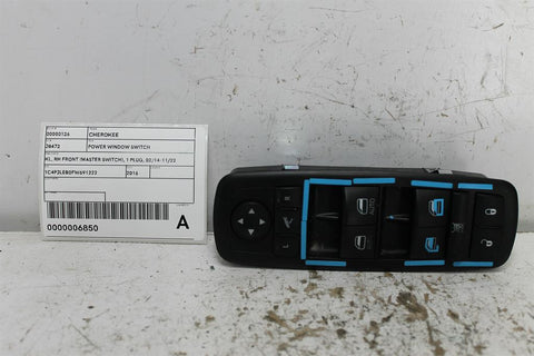 Jeep, Cherokee Power Window Switch Kl Rh Front (Master Switch) 1 Plug 02/14 11/22