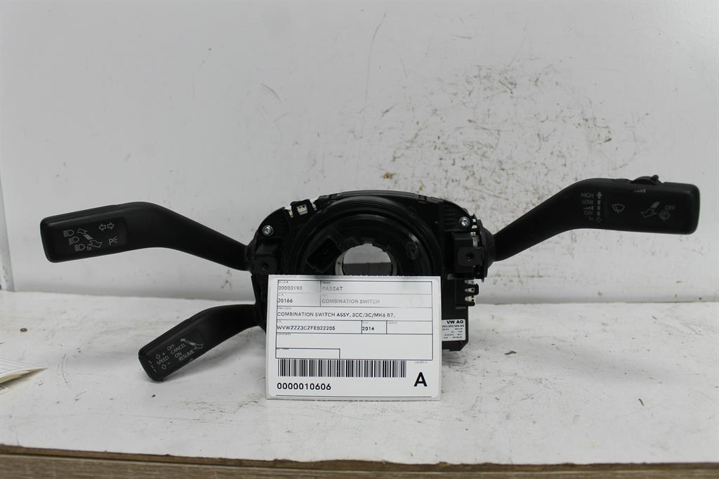 Used Volkswagen, Passat Combination Switch Combination Switch Assy 3Cc/3C/Mk6 B7 Alltrack/Sedan/Wagon W/ Elect Cruise Control Type P/N 3C9953502B9B9 08/08 12/16 2014 – image 1 - All Good Parts
