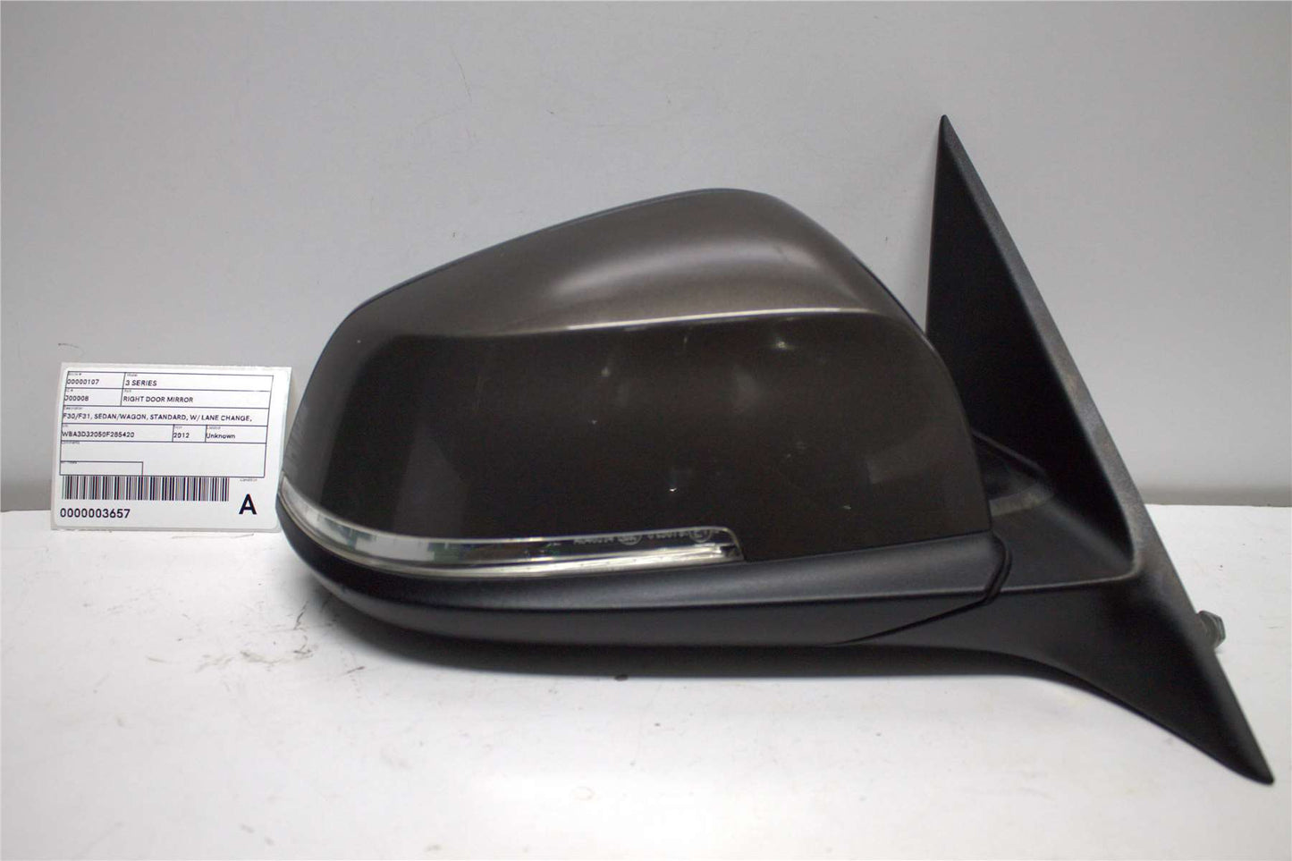 BMW, 3 Series Right Door Mirror F30/F31 Sedan/Wagon Standard W/ Lane Change Non Camera Type 11/11 05/19