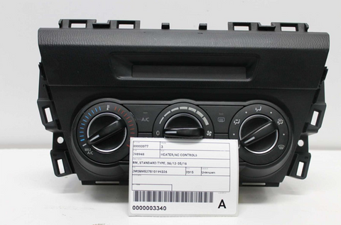 Mazda, 3 Heater/Ac Controls Bm Standard Type 06/13 05/16