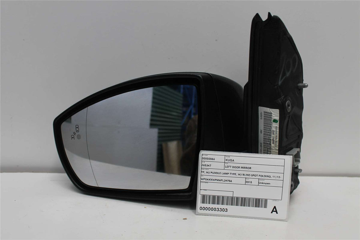 Used Ford, Kuga Left Door Mirror Tf W/ Puddle Lamp Type W/ Blind Spot Folding 11/12 09/16 2015 – image 1 - All Good Parts