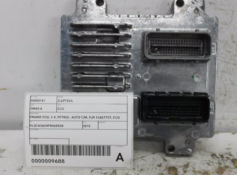 Holden, Captiva Ecu 2.4 Petrol Auto T/M P/N 12657727 Ecu Only Cg 01/11 06/18