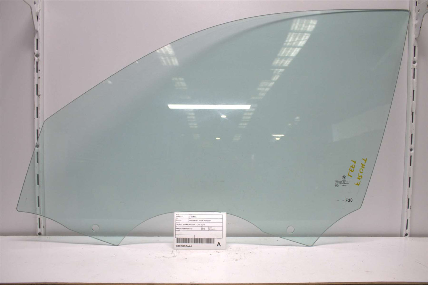 BMW, 3 Series Left Front Door Window F30/F31 Sedan/Wagon 11/11 05/19