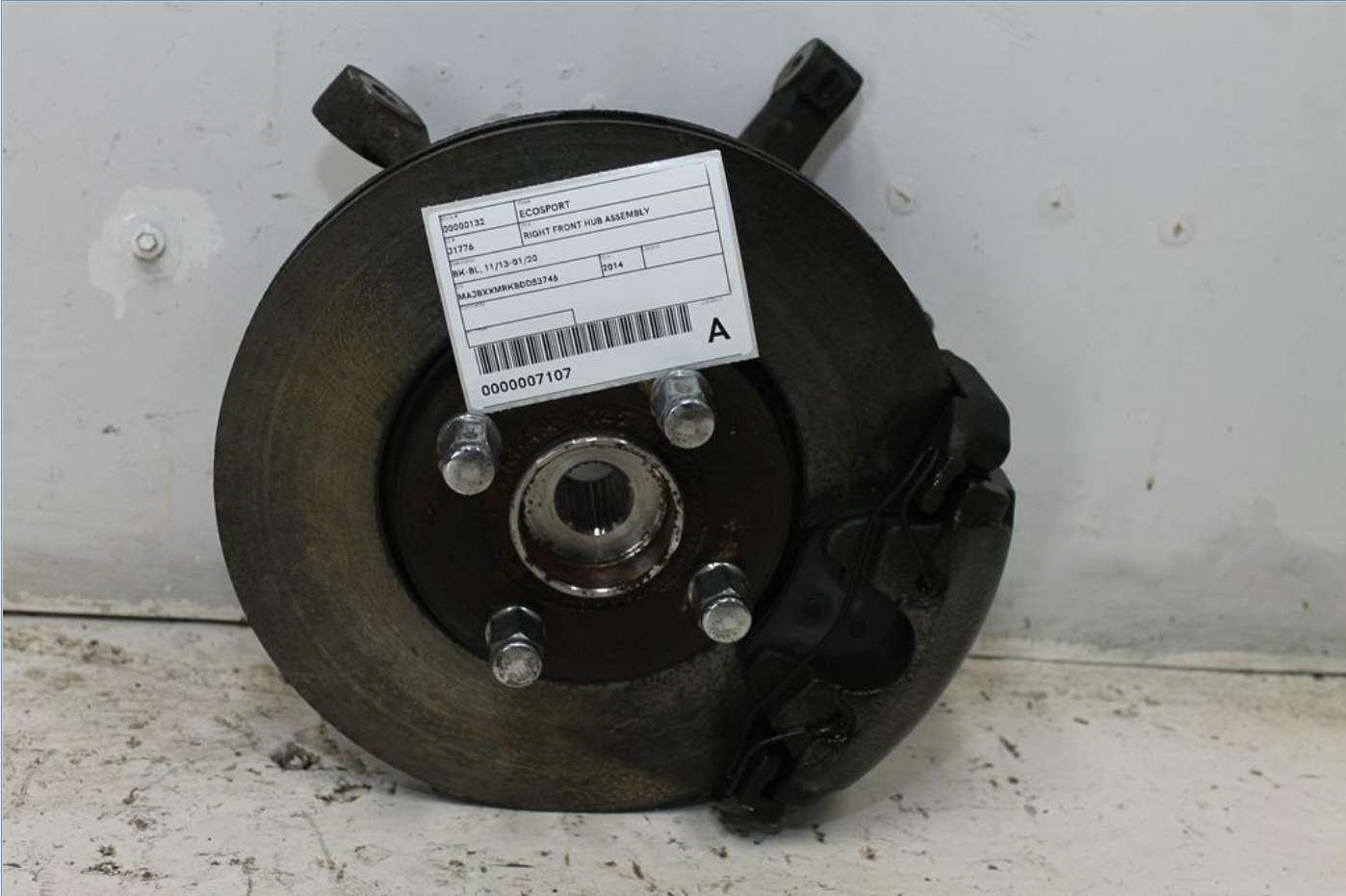 Ford, Ecosport Right Front Hub Assembly Bk Bl 11/13 01/20