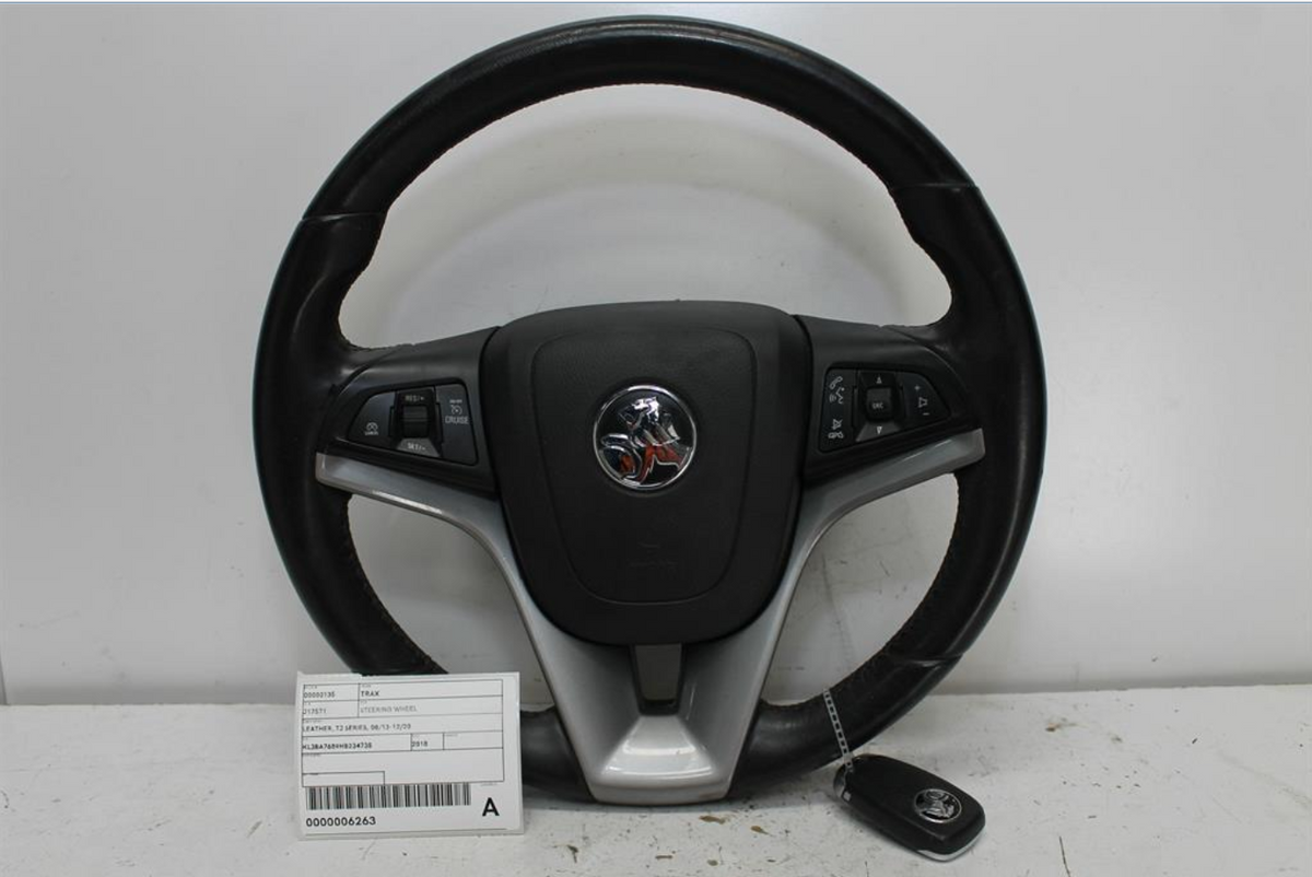 Used Holden, Trax Steering Wheel Leather Tj Series 08/13 12/20 2018 – image 1 - All Good Parts
