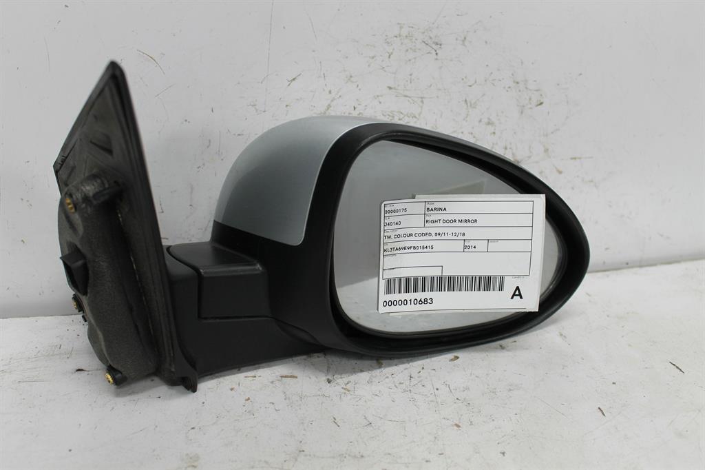 Holden, Barina Right Door Mirror Tm Colour Coded 09/11 12/18