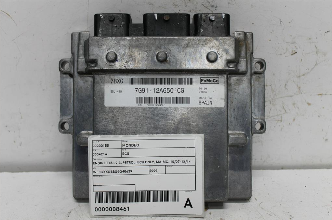 Ford, Mondeo Ecu 2.3 Petrol Ecu Only Ma Mc 10/07 12/14