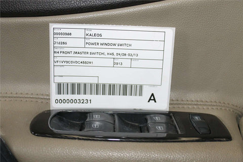 Renault, Koleos  Power Window Switch Rh Front (Master Switch) H45 09/08 03/13