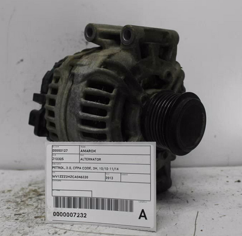 Volkswagen, Amarok Alternator Petrol 2.0 Cfpa Code 2H 10/10 11/14