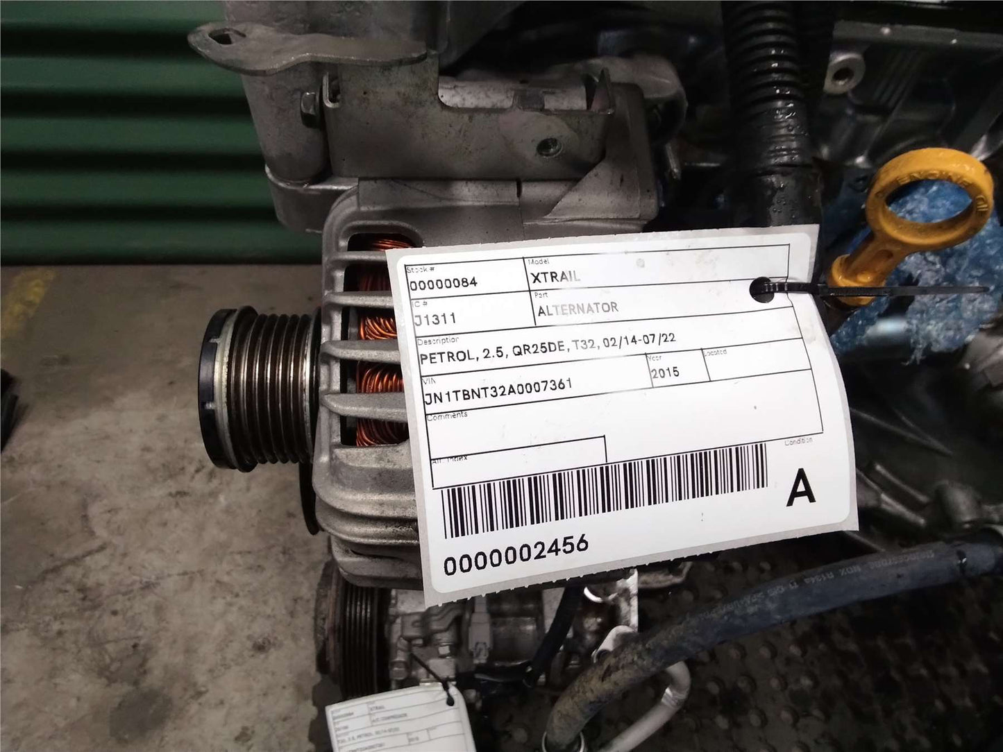 Nissan, Xtrail Alternator Petrol 2.5 Qr25De T32 02/14 07/22