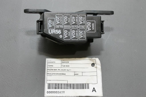 Ford, Ranger Fuse Box Pk 04/09 06/11