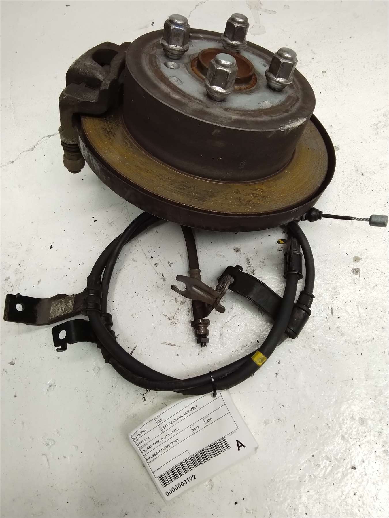 Hyundai, I20 Left Rear Hub Assembly Pb Abs Type 07/10 12/15