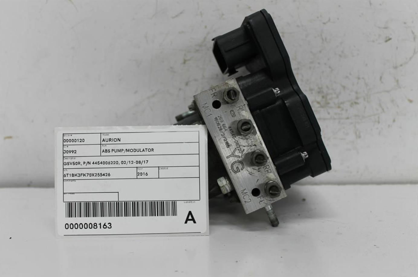 Toyota, Aurion Abs Pump/Modulator Gsv50R P/N 4454006220 02/12 08/17