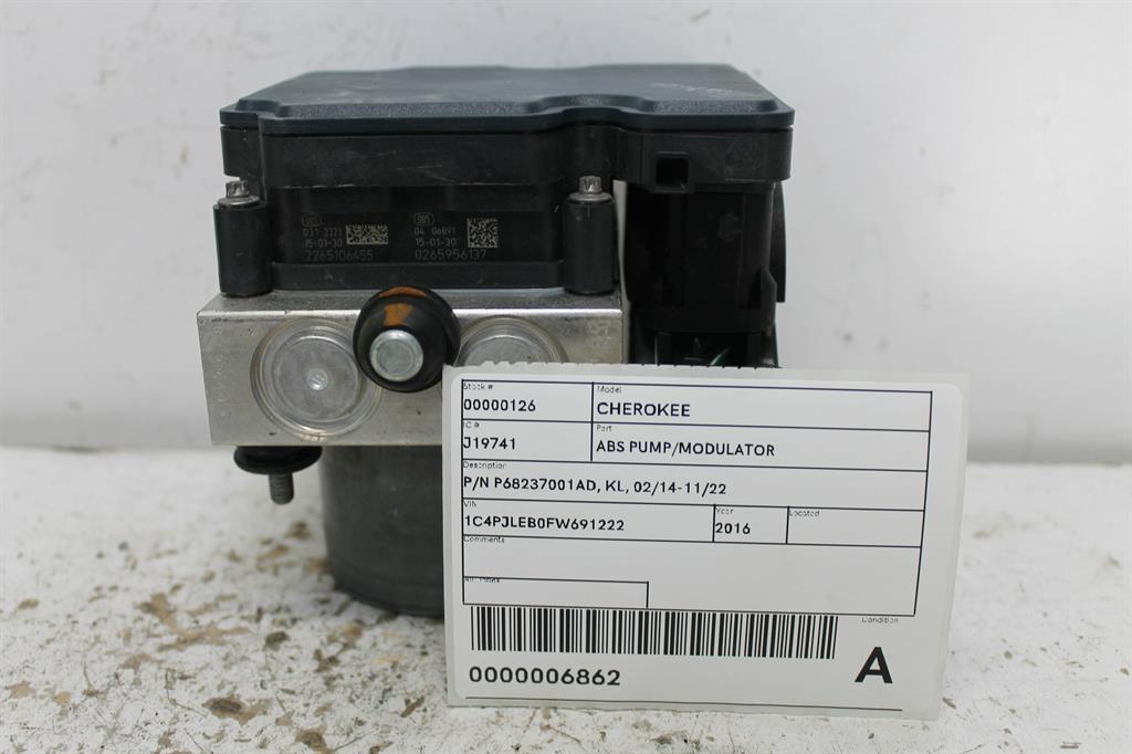 Jeep, Cherokee Abs Pump/Modulator P/N P68237001Ad Kl 02/14 11/22