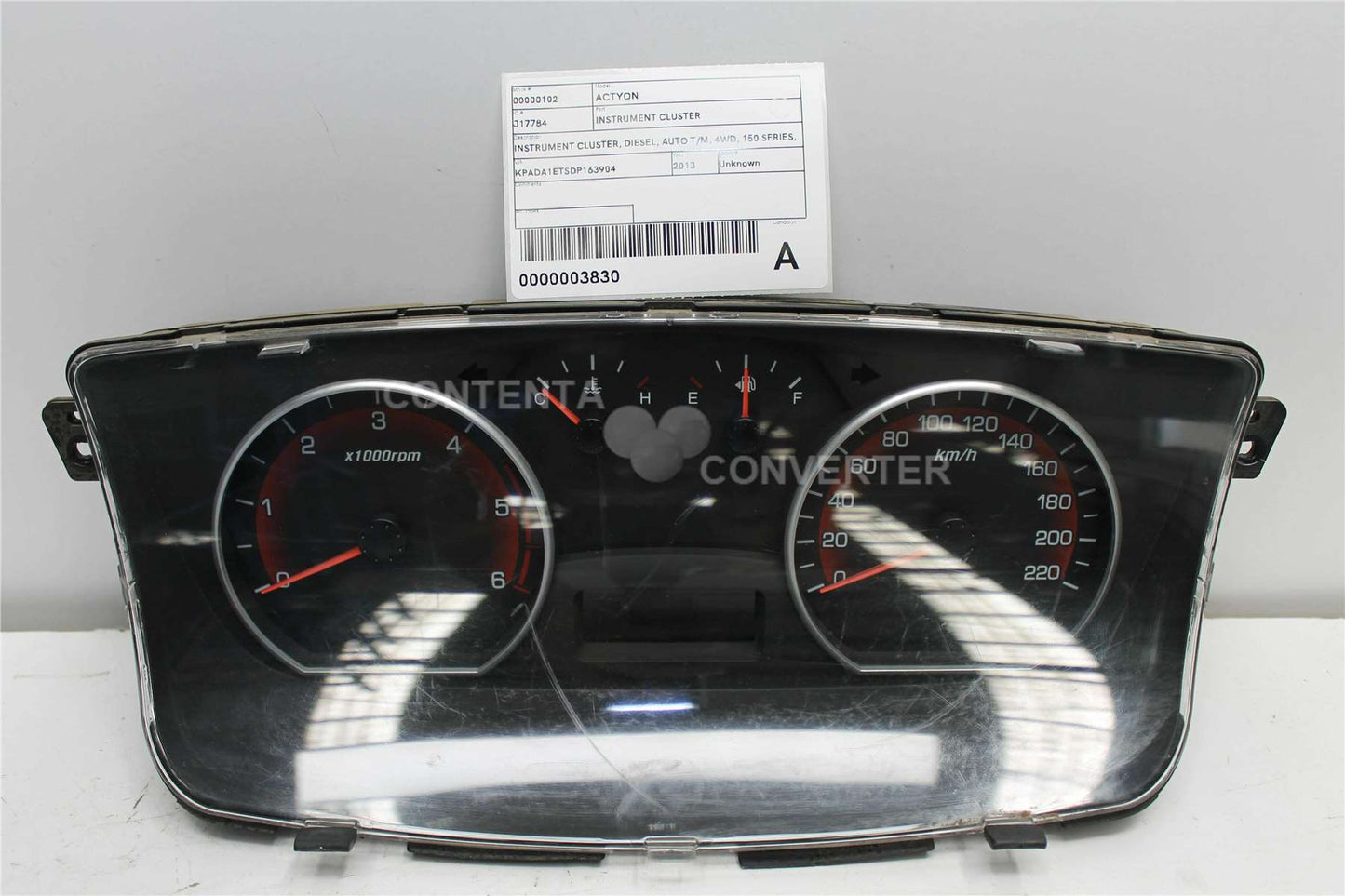 Ssangyong, Actyon Instrument Cluster Instrument Cluster Diesel Auto T/M 4Wd 150 Series 01/12 01/17