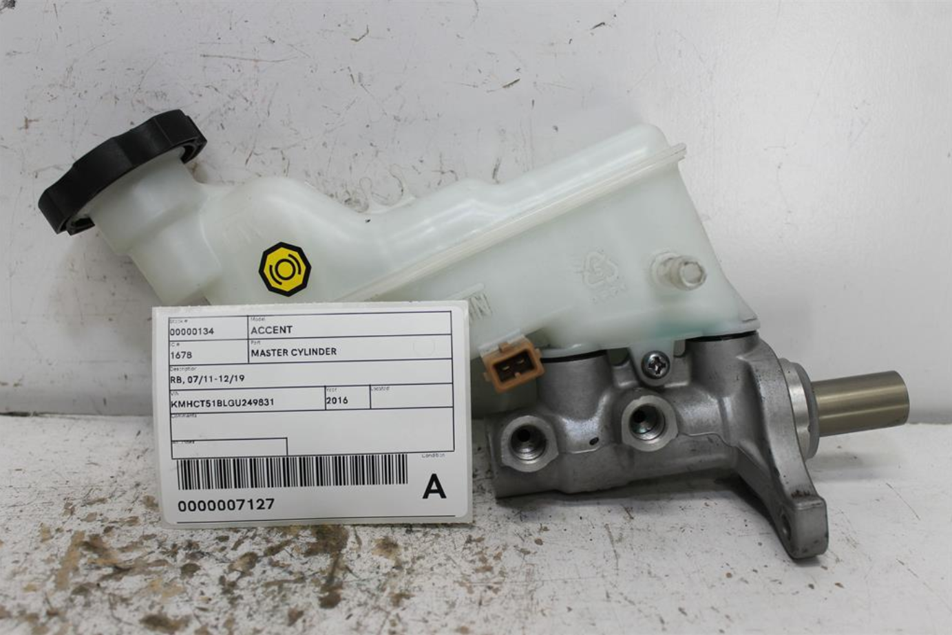 Hyundai, Accent Master Cylinder Rb 05/11 12/19