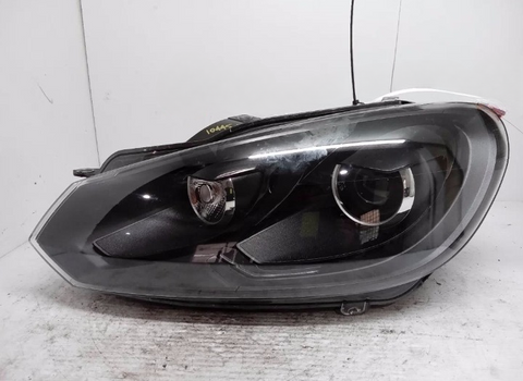 Volkswagen, Golf Left Headlamp , Gen 6, R, Xenon Type, Black, Non Daytime Running Lamp, 07/10-03/13