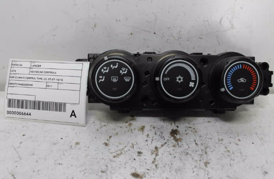 Mitsubishi, Lancer Heater/Ac Controls Non Climate Control Type Cj 07/07 10/15