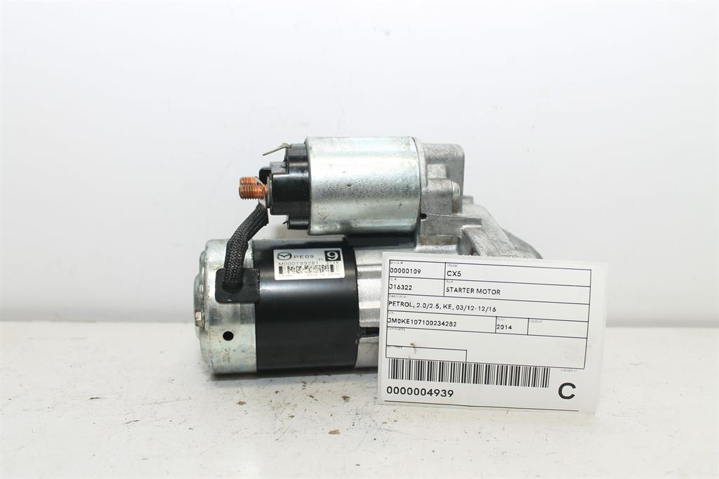Used MAZDA, CX5 Starter Motor Petrol 2.0/2.5 Ke 03/12 12/16 2014 – image 1 - All Good Parts