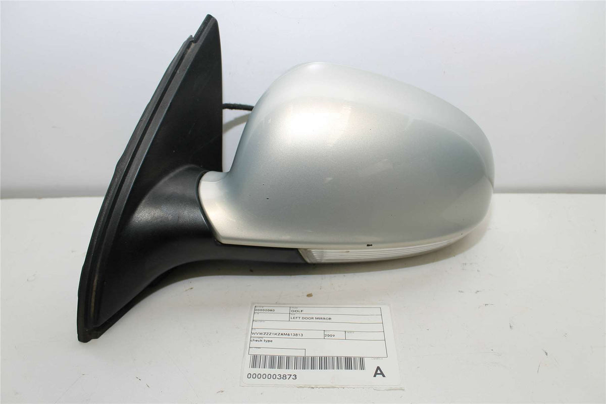 Used Volkswagen, Golf Left Door Mirror Gen 6 Wagon Manual Fold Non Memory Type (6Xn) 6 Wire 09/09 01/13 2009 – image 1 - All Good Parts
