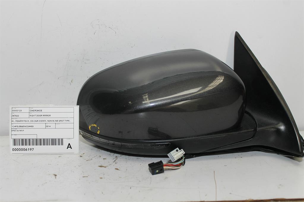 Jeep, Cherokee Right Door Mirror Kl Power Fold Colour Coded Non Blind Spot Type 02/14 03/18