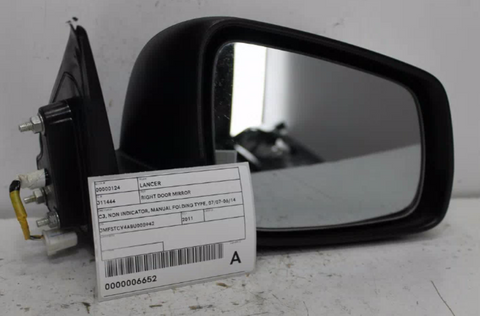 Mitsubishi, Lancer Right Door Mirror Cj Non Indicator Manual Folding Type 07/07 06/14