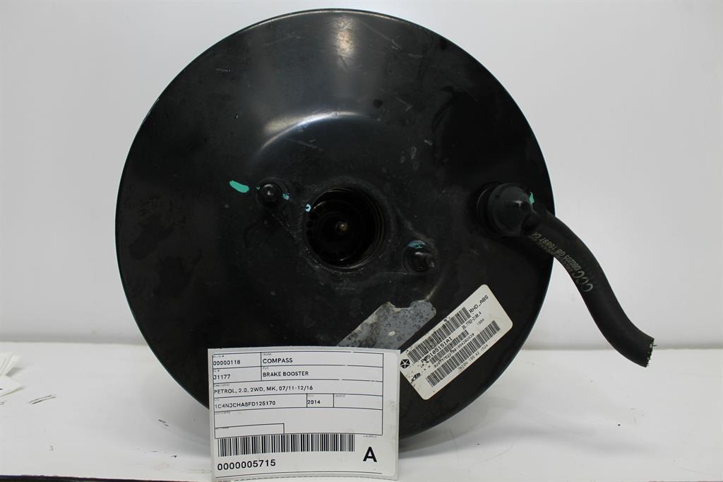 Jeep, Compass Brake Booster Petrol 2.0 2Wd Mk 07/11 12/16