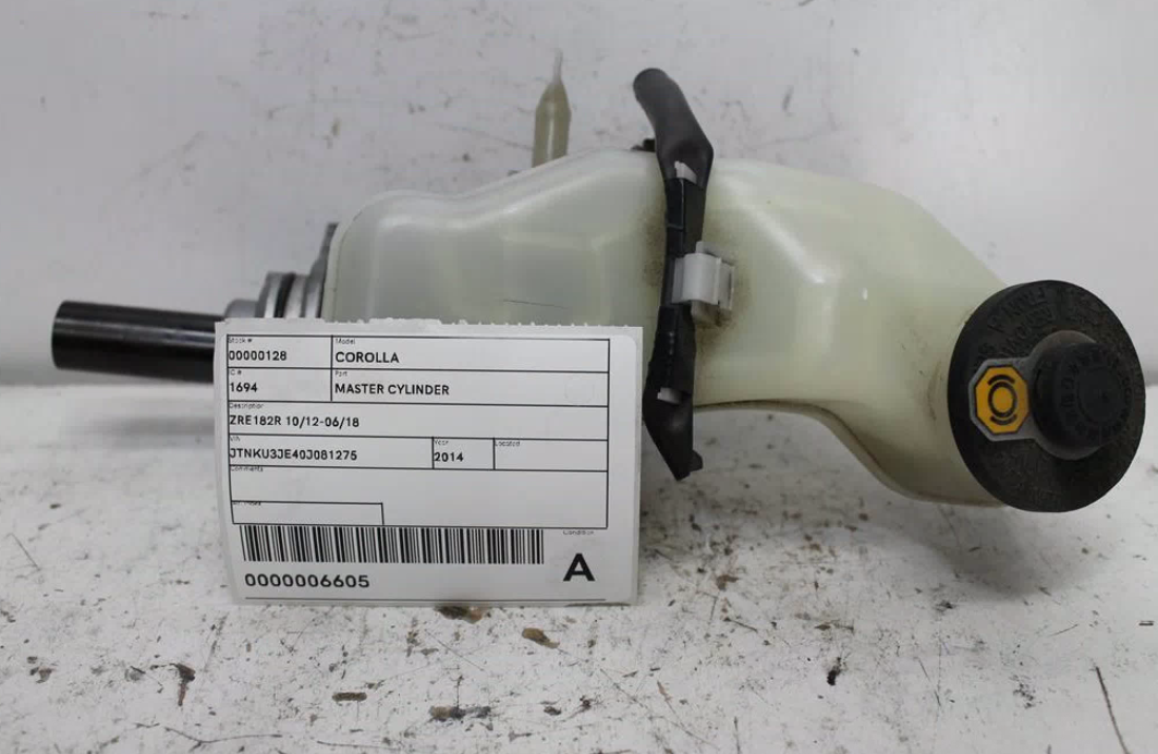 Toyota, Corolla Master Cylinder Zre182R 10/12 06/18