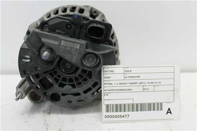 2010, Volkswagen, Golf, Variant, MK6 - AJ, Alternator