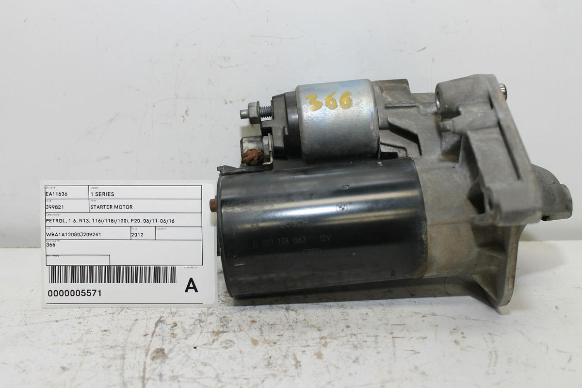 2012, BMW, 116i, F20, Starter Motor